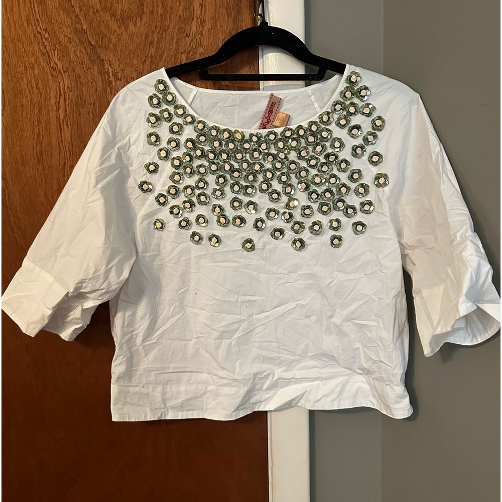 Anthropologie embellished shirt